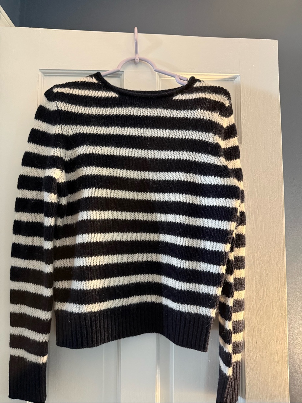 Alex Mill Navy and White Striped Crewneck Sweater